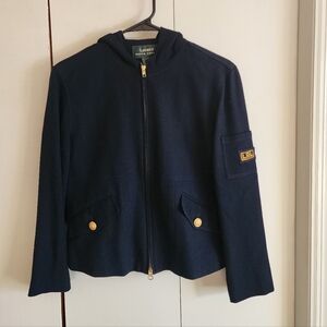 Lauren Ralph Lauren Navy Pea Coat with Gold Buttons